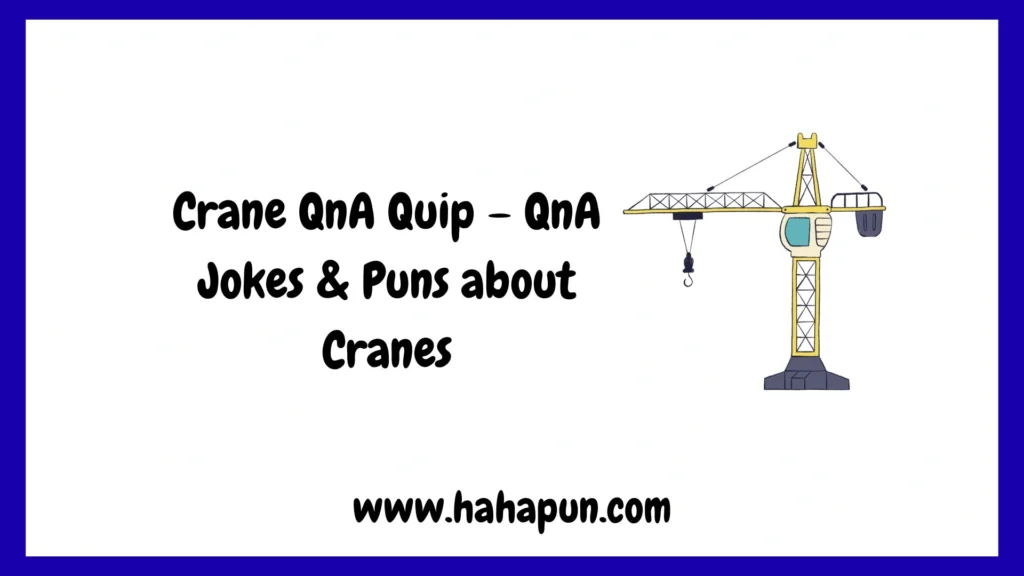 Crane QnA Quip – QnA Jokes & Puns about Cranes