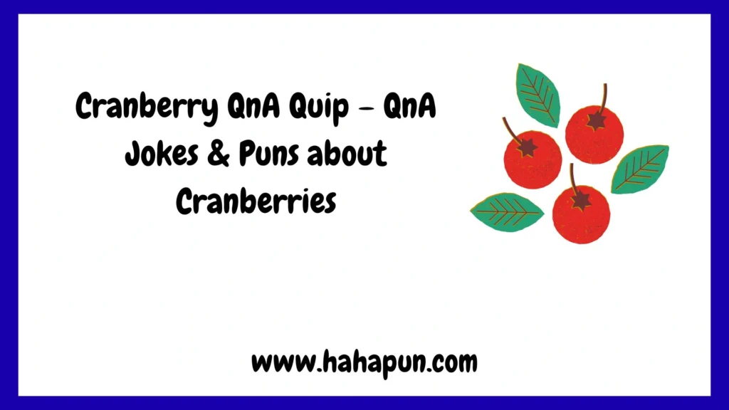 Cranberry QnA Quip – QnA Jokes & Puns about Cranberries