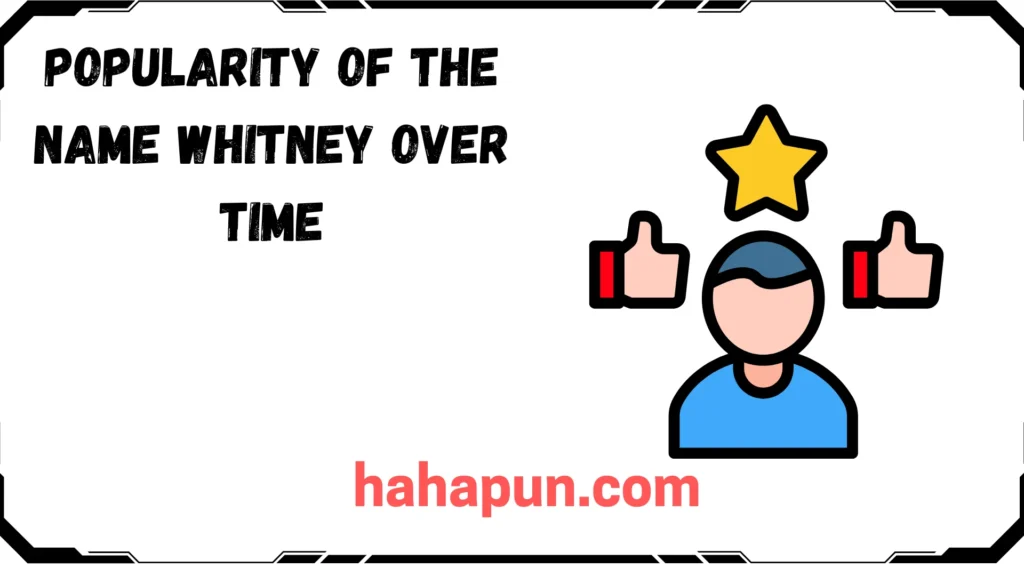 Popularity of the Name Whitney Over Time