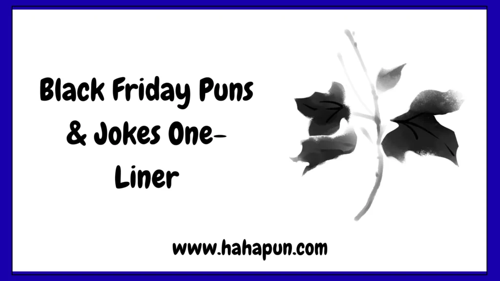 Black Friday Puns & Jokes One-Liner