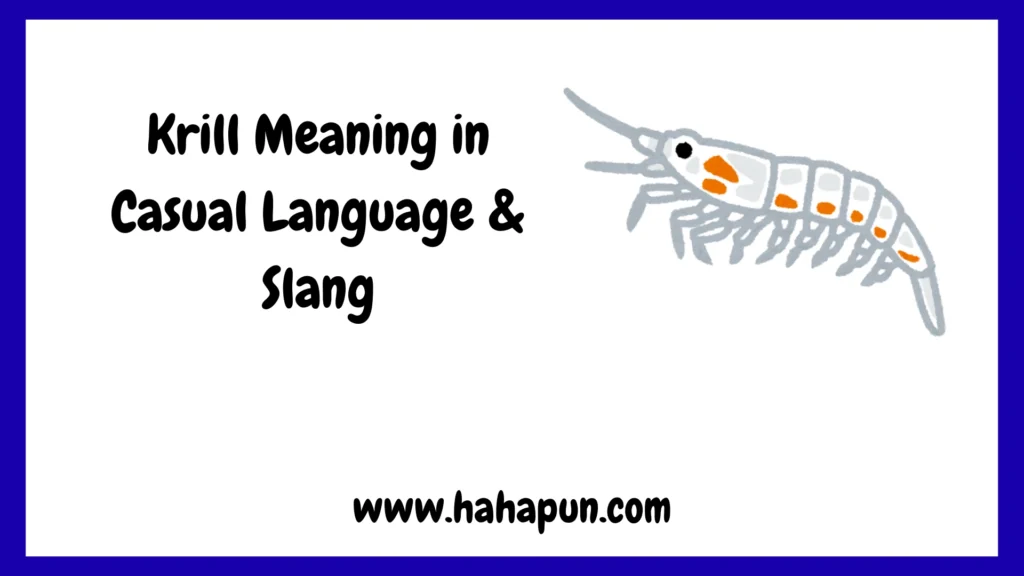 Krill Meaning in Casual Language & Slang