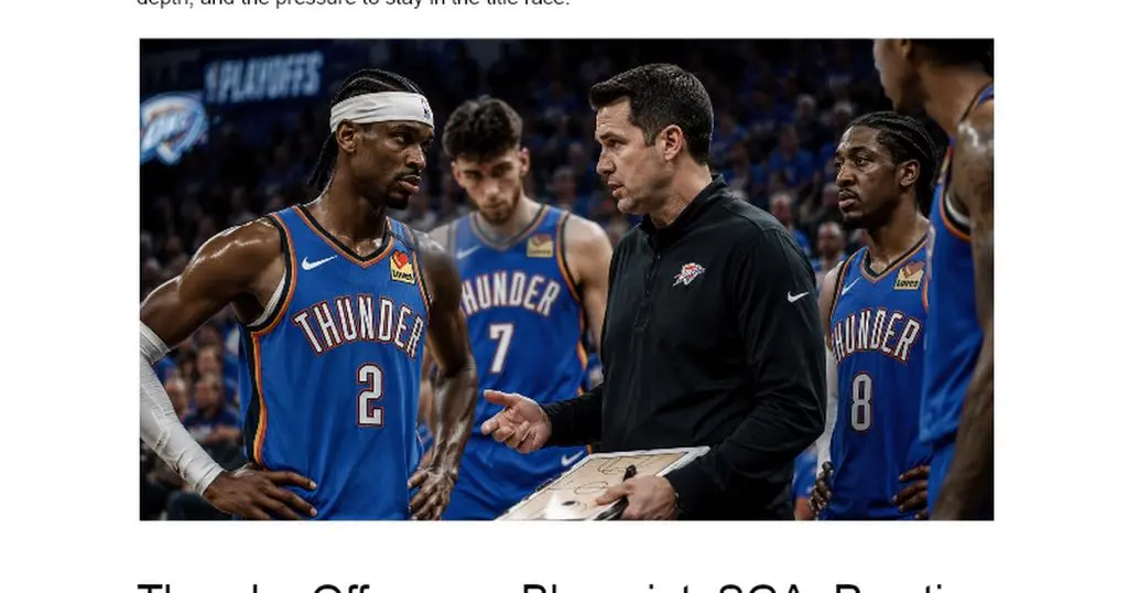 Thunder Offseason Blueprint SGA, Presti and the Next Title Run