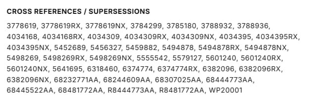 Confused by Part Numbers How to Cross-Reference and Get the Right One